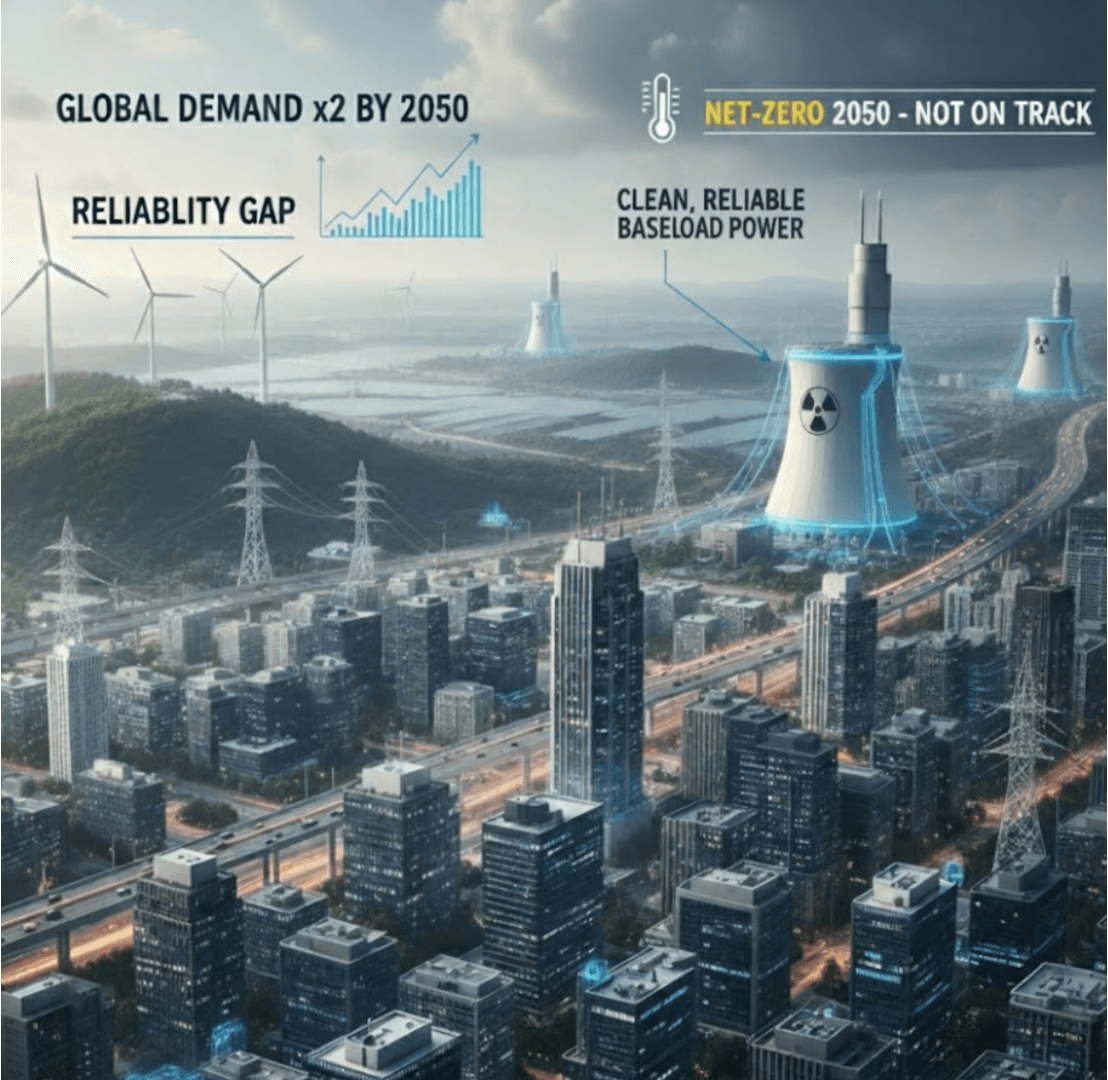 Global demand, reliability gap, and the net-zero trajectory